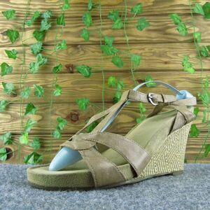 Aerology Plush‎ Women Gladiator Sandal Shoes Beige Synthetic Size 9 Medium